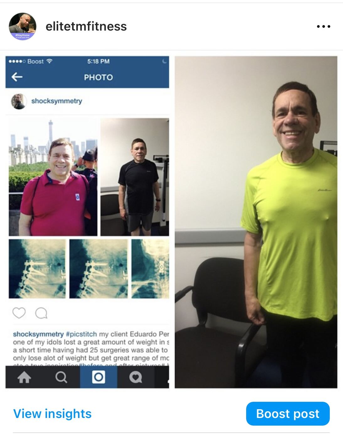 Client before and after transformation