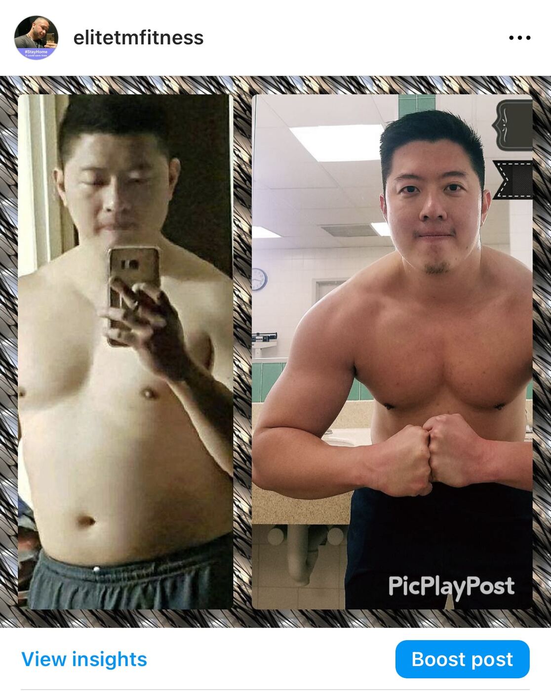 Client before and after body recomposition