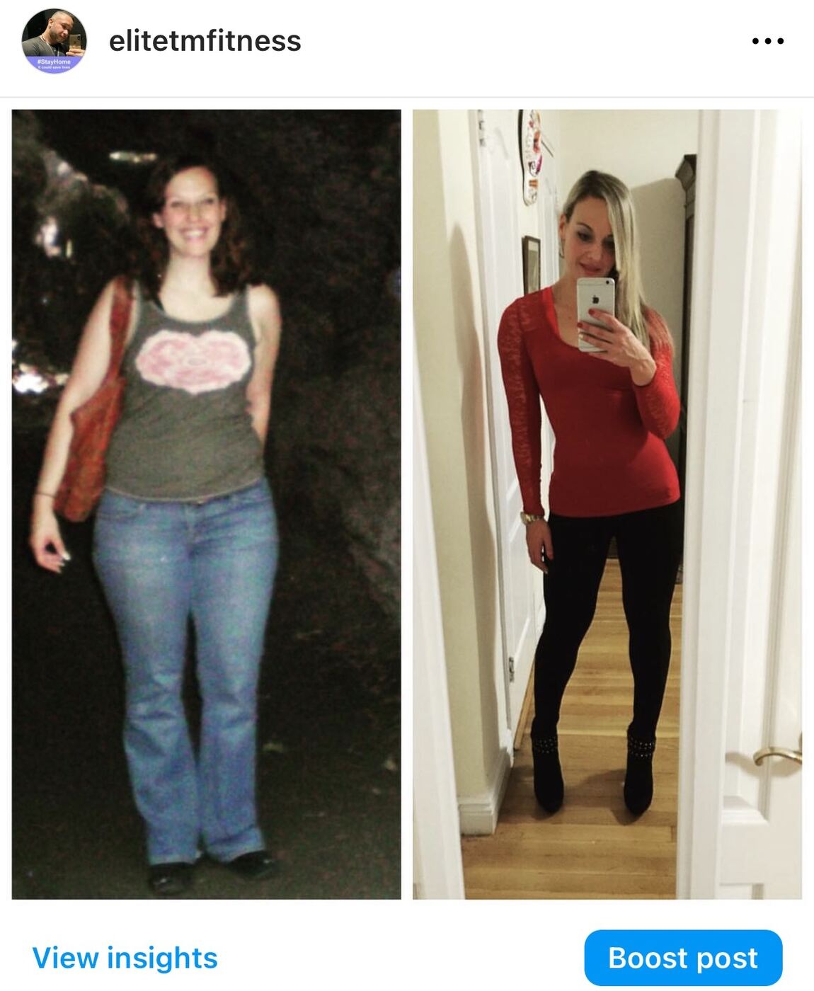 Client before and after transformation